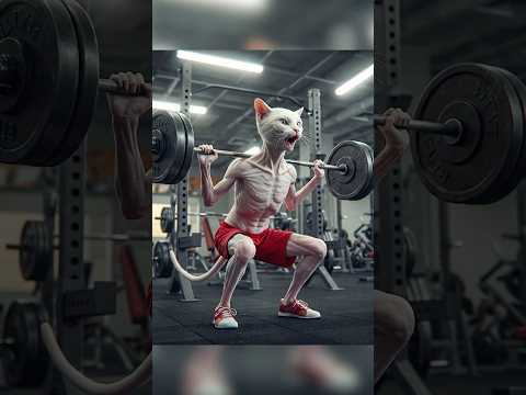 Um gato magro vai atrás de ajuda😥 #gatos #cat #ai #aiart