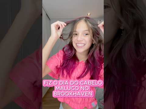 FIZ O DIA DO CABELO MALUCO NO BROOKHAVEN. #shorts
