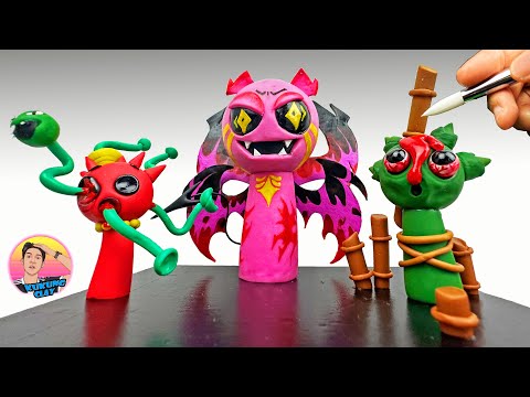 Making Sprunki incredibox with Polymer Clay.💥OWAKCX (Lime) | Pink (Pinki) | Red (Raddy)