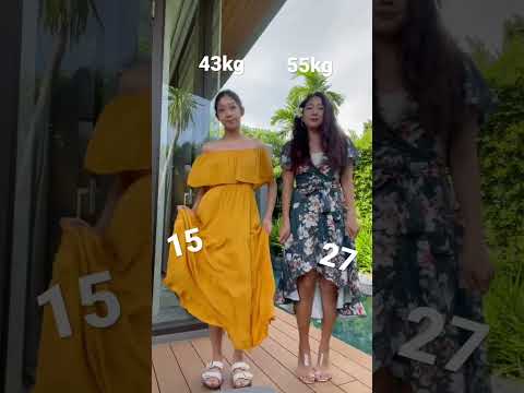 12kgs & 12 years difference! Sisters swimsuit