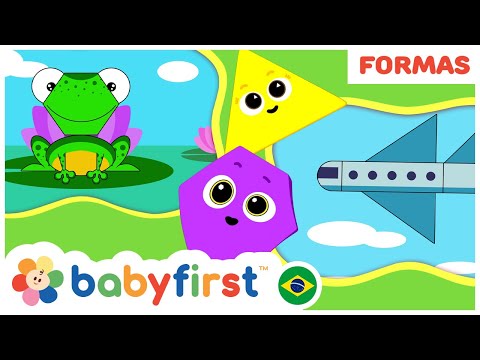 Vídeos Educativos | Aprenda formas geométricas | Avião | Sapo e muito mais | BabyFirst Brasil