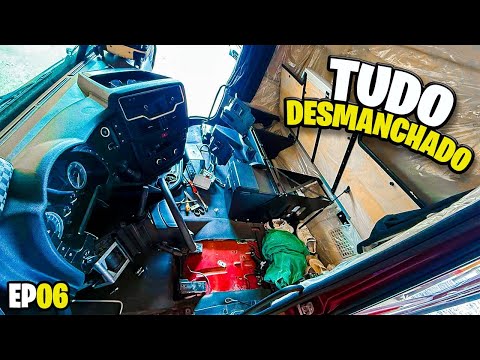 DESMANCHAMOS TODA A INTERNA DO MEU NOVO IVECO 😱 NOVA INTERNA EP6