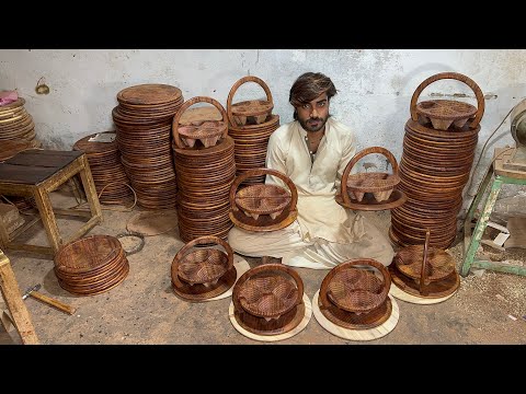 Incredible wooden DRY Fruit basket making process #manufacturing #how #woodworking