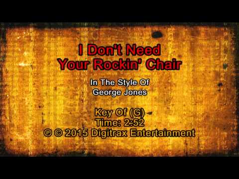 George Jones – I Don’t Need Your Rockin’ Chair (Backing Track)