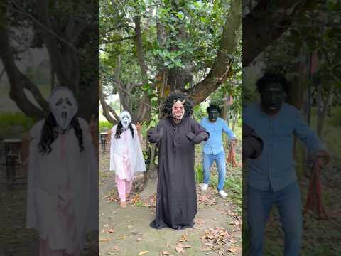 Nishujeet ne bhoot ko mask se dara diya 😱😂 #shorts #ytshorts #viralvideos #mask