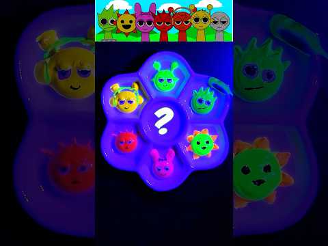 Guess the character of color mixing glow in the dark Sprunki #satisfying #colormixing #sprunki