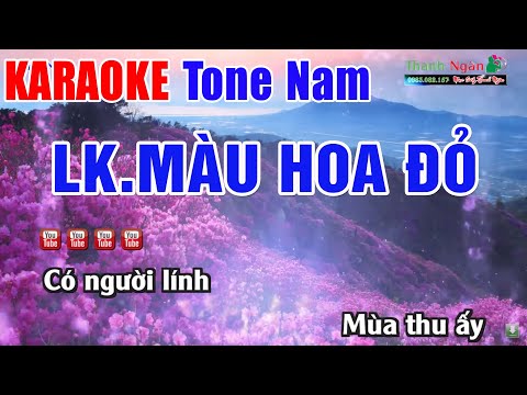 Liên Khúc Màu Hoa Đỏ Karaoke Tone Nam | Nhạc Sống Thanh Ngân