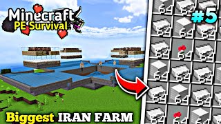 I Built Biggest Iran Farm For Minecraft Pe 1.20 Survival Series (#5)