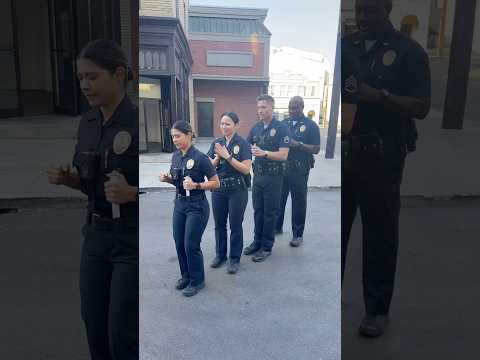 Welcome to the club Liz… sorry we had to do it…again! #therookie #chickendance #challenge 🐔😂