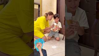 Es krim adik jatuh Mama langsung bikin es krim sendiri 😱 #remix #musang #dubbing #funny #fyp