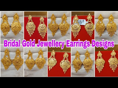 Bridal Earrings Gold Designs || Bridal Gold Jewellery With Price