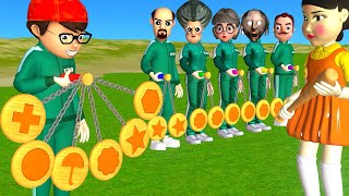 Scary Teacher 3D vs Squid Game Clackers Unlock Key Dalgona Candy Level Max Challenge Who's Boss