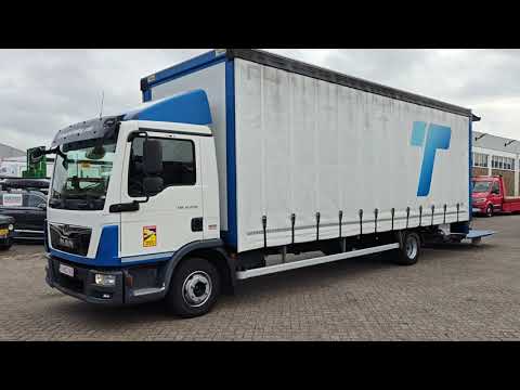 MAN TGL 12.250 4x2 Dagcab Euro6 - 12T - Schuifzeilenbak 7.7m + Laadklep 1500kg - 3 Zitplaatsen - 125.000km! | Vrachtwagens | Schuifzeil