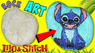 Disney Lilo and Stitch Live Action Movie inspired Rock Art Painting