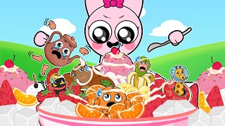 Baby Pinki eating fruit brainrot bingsu? Incredibox Sprunki - Brainrot MUKBANG | ASMR | Animation
