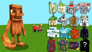 Tung Tung Sahyr VS All Golems Bosses | Minecraft Mob Battle