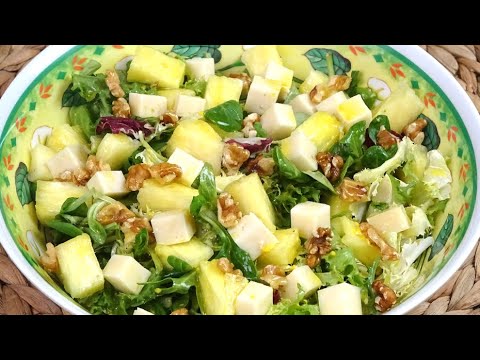 ENSALADA DE ESCAROLA CON PIÑA🍍 Fácil y Sabrosa😋