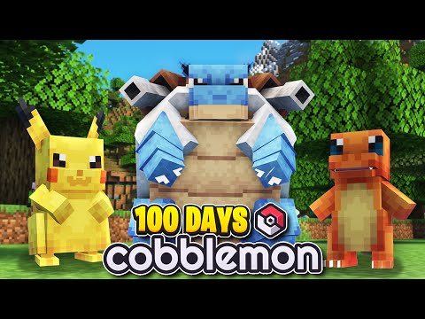 I Spent 100 DAYS in the NEW POKÉMON Minecraft Mod (Minecraft Cobblemon)