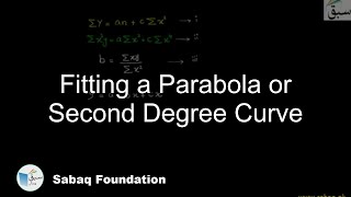 Fitting a Parabola or second Degree Curve