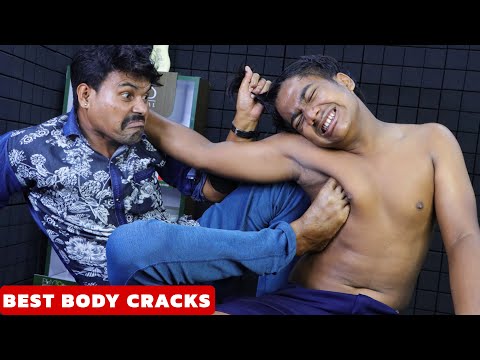 Best Body Cracks & Deep Tissue Body Massage | Head Massage & Neck Cracking | Scalp Popping | ASMR