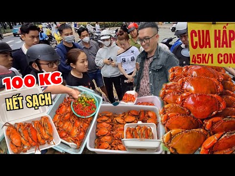Hot Trend bán Cua hấp 45K Hỗn Loạn Chen Lấn Tranh Nhau Mua Bao Đổi Trả ở Vỉa Hè Sài Gòn