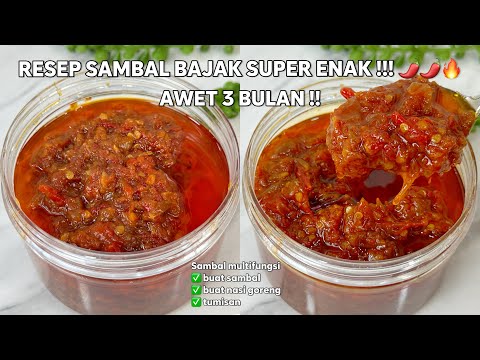 RESEP SAMBAL BAJAK PEDAS NIKMAT AWET 3 BULAN !!! SAMBAL MULTIFUNGSI