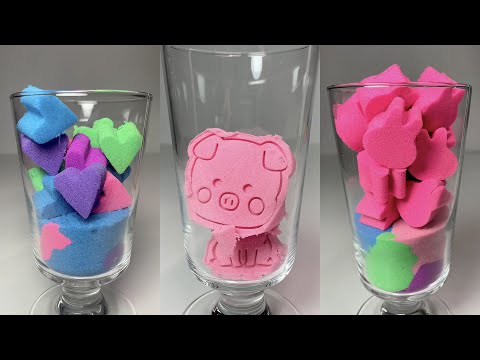 Very Satisfying and Relaxing, Kinetic Sand ASMR, Drop and squish