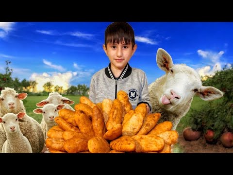 Village Life and Azerbaijani Street Food: Piraşki | Amazing Taste!