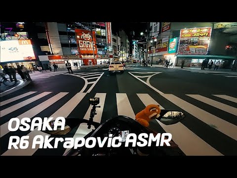 [배기음ASMR]오사카 밤거리, 도톤보리에서 만난 S1000RR 폭주