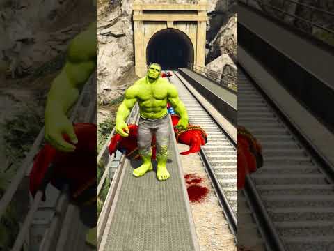 GTA -V Ironman ne bchai Hulk ki jaan ❤️ #gta5 #shorts #ironman #hulk #funnyvideo