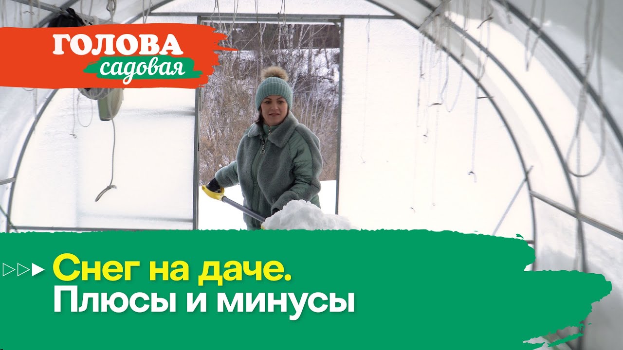 Снег на даче, плюсы и минусы