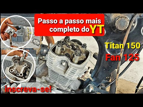 Como fazer o motor da FAN 125 ou TITAN 150 passo a passo (TIRAR FUMAÇA)