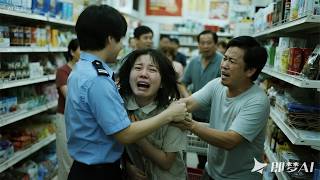 女孩被超市冤枉偷东西，谁料她身份不简单，一句话让超市破产！#movie #電影