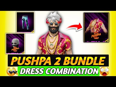 NEW PUSHPA 2 BUNDLE GOD LEVEL DRESS COMBINATION | NO TOP UP DRESS COMBINATION | FF DRESS COMBINATION