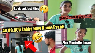 40,00,000 Lakhs புது வீடு வாங்க போறோம் Prank on Sister| She Upset| Tamil prank | prank Tamil videos