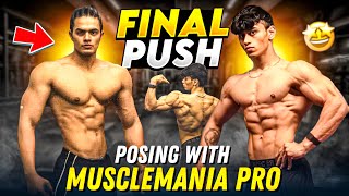 //FINAL PUSH 🇮🇳 AND POSING SESSION WITH MUSCLEMANIA PRO 💪//~ARYAN KANDARI AND VINAYAK MAHAJAN 🦍