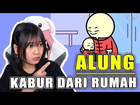 KOMPILASI ALUNG KABUR DARI RUMAH | REACTION ANIMASI SANTOON TV