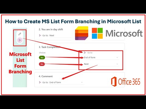 How to create list branching form in Microsoft list How to Create Branching Form in Microsoft List