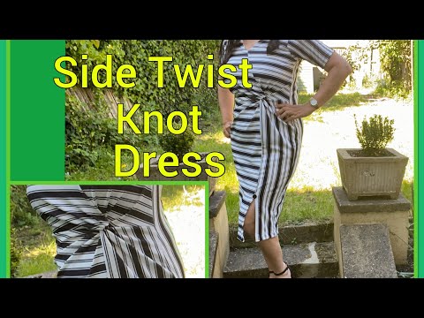 How to Cut and Sew Side Twist Knot Dress ( pattern...