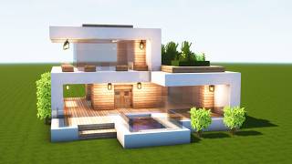 MODERNE VILLA mit POOL in MINECRAFT bauen TUTORIAL [HAUS 341]
