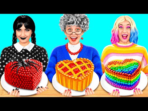 Reto De Cocina Wednesday vs Abuela | Ideas Locas Para Cocinar de TeenTeam Challenge