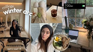 WINTER ARC productive vlog: workouts, studying, cooking, and glow up with me! 🌟
