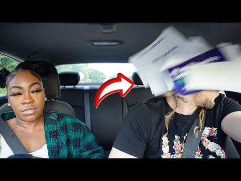 Throwing 100 Pieces Of Mail At My Boyfriend While He Drives