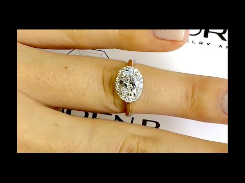 1.30 ct East-West Halo Design