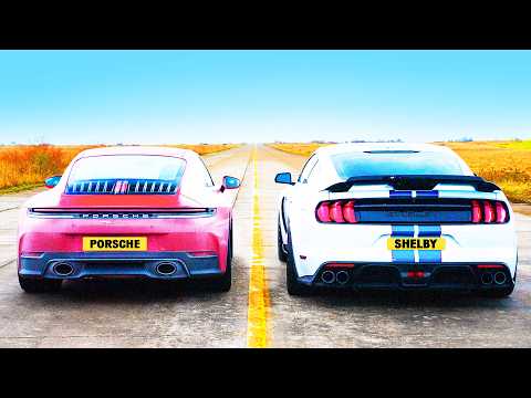 Novo Porsche 911 vs Shelby GT 350: CORRIDA DE ARRANCADA