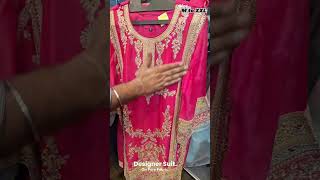 Trendy and stylish Heavy party wear suit dupatta in rani color