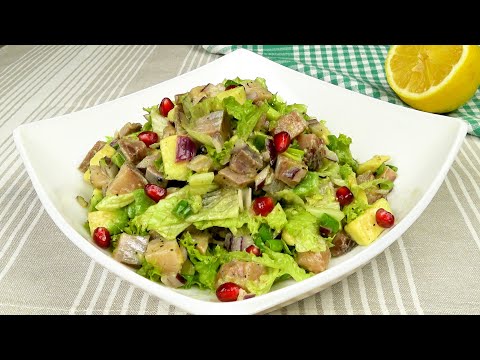 Необычный салат закуска из селедки за 5 минут. Просто и вкусно