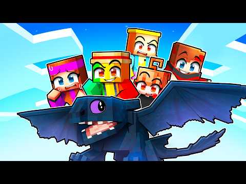 5 Amis SURVIVENT sur un DRAGON sur Minecraft !
