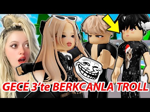 GECE 3'TE BERKCANLA KAVGA EDİP İNSANLARI ZORBALADIM TROLLEDİM 🤣(Roblox Brookhaven 🏡Rp)