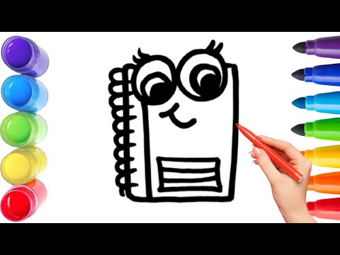 How To Draw cute book Drawing, Painting & Coloring For Kids and Toddlers_ Child Art